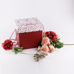 زهور التعبئة الزهور هدية مربع مربع الشكل لحفل زفاف الديكور