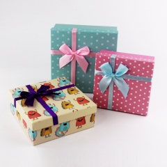 Cute Custom Printing Packing Gift Square Hat Box Set for Valentine's Day