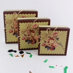 Paper Material and Paperboard Paper Type  Gift Box with Rope