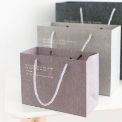 Luxury Simple Grain Paper Shopping Bag