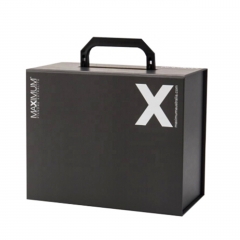 Luxury Black Suitcase Cardboard Box with Handle