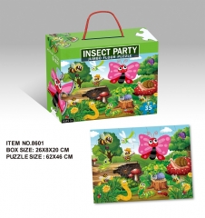 Custom Printing Kraft Paper Cartoon Children Educational Toy Jigsaw Puzzle